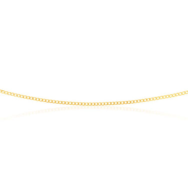 9ct Yellow Gold 50 Gauge Tight Curb 51cm Chain