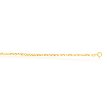9ct Yellow Gold Belcher 19cm Bracelet