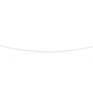 9ct White Solid Gold 31 Gauge Curb 51cm Chain