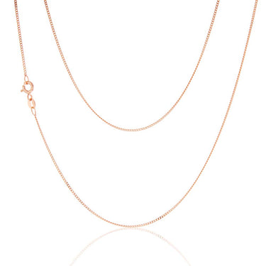 9ct Rose Gold 31 Gauge Curb 41cm Chain