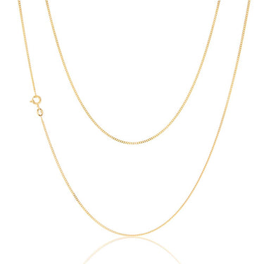 9ct Yellow Solid Gold 40 Gauge Curb 56cm Chain