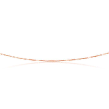 9ct Rose Solid Gold 40 Gauge Curb 46cm Chain