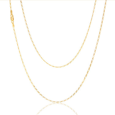 9ct Yellow Gold 40 Gauge 1:1 Figaro 51cm Chain