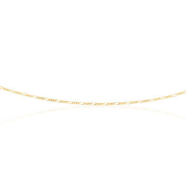 9ct Yellow Gold 40 Gauge 1:3 Figaro 46cm Chain