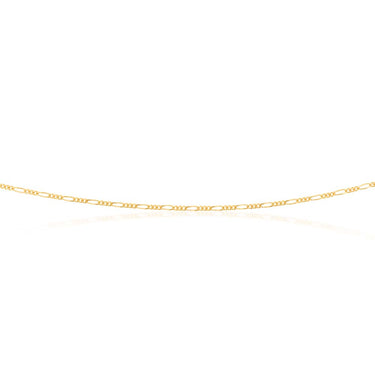 9ct Yellow Gold 40 Gauge 1:3 Figaro 51cm Chain