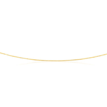 9ct Yellow Solid Gold 15 Gauge Box 41cm Chain