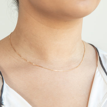 9ct Yellow Solid Gold 15 Gauge Box 41cm Chain