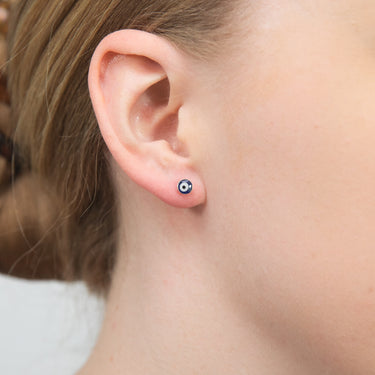 9ct Yellow Gold Evil Eye Stud Earrings