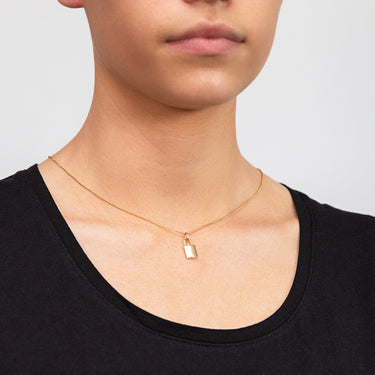 9ct Yellow Gold Plain Lock Pendant