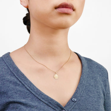 9ct Yellow Gold Zodiac Libra Pendant