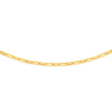 9ct Yellow Gold Extra Large Paperclip 76cm Chain