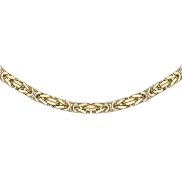 9ct Yellow Gold Square Byzantine 45cm Chain