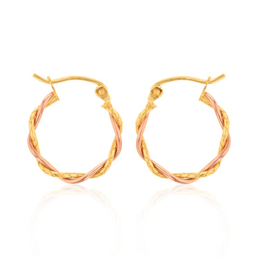 9ct Yellow Gold Tube Hoop Earrings