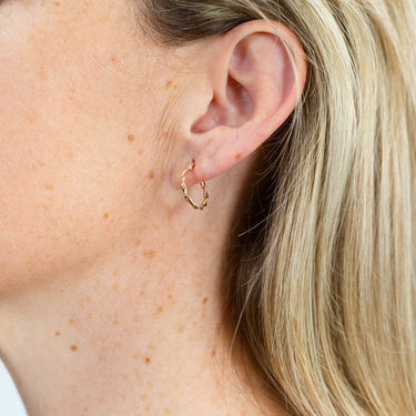 9ct Yellow Gold Tube Hoop Earrings