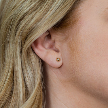 9ct Yellow Gold 5mm Ball Stud Earrings
