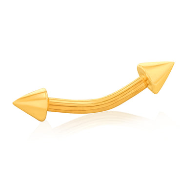 9ct Yellow Gold Plain Eyebrow Bar