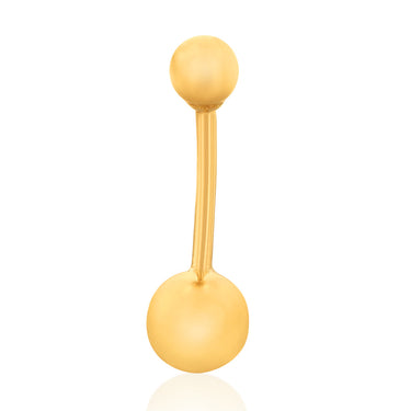 9ct Yellow Gold 4mm & 6mm Ball Belly Bar
