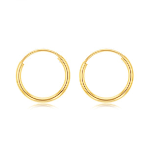 9ct Yellow Gold 10mm Sleeper Earrings