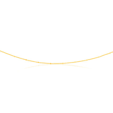 9ct Yellow Gold Tight Cable Square Ball 45cm Chain