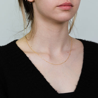 9ct Yellow Gold Tight Cable Square Ball 45cm Chain