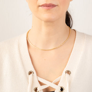 9ct Yellow Gold CrissCross Fancy 40cm Chain