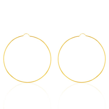9ct Yellow Gold 60mm Plain Hoop Earrings