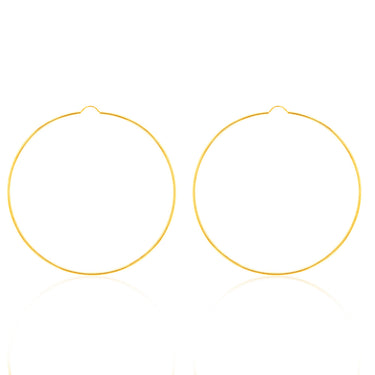 9ct Yellow Gold 70mm Plain Hoop Earrings