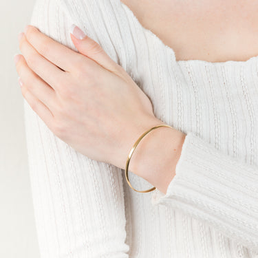 9ct Yellow Gold Plain 3.8mm Gold Bangle