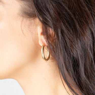 9ct Yellow Gold Twisted Hoop Earrings