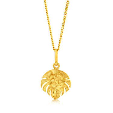 9ct Yellow Gold 11mm Lion Pendant