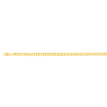 9ct Yellow Solid Gold Fancy 120 Gauge 21cm Bracelet