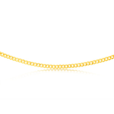 9ct Yellow Solid Gold Fancy 120 Gauge 55cm Chain