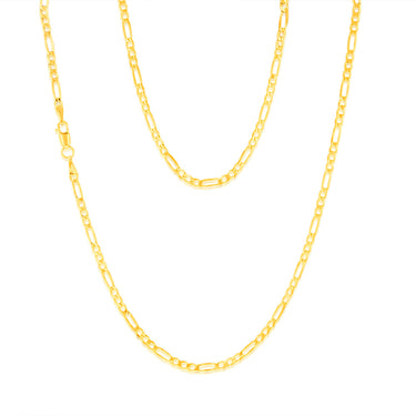 9ct Yellow Gold Fancy 70 Gauge 45cm Figaro 1:3 Chain
