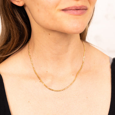 9ct Yellow Gold Fancy 70 Gauge 45cm Figaro 1:3 Chain