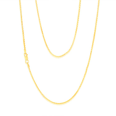 9ct Yellow Gold Fancy Wheat 45cm Chain