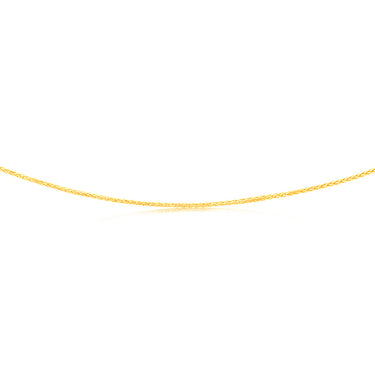 9ct Yellow Gold Fancy Wheat 45cm Chain