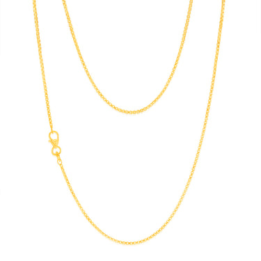 9ct Yellow Gold Fancy Fine Belcher 45cm Chain