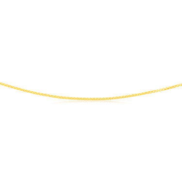 9ct Yellow Gold Fancy Fine Belcher 45cm Chain