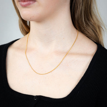 9ct Yellow Gold Fancy Fine Belcher 45cm Chain