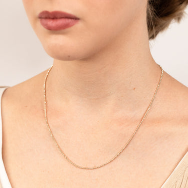 9ct Yellow Gold Fancy 45cm Chain