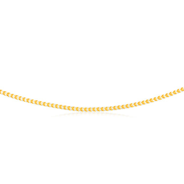 9ct Yellow And White Solid Gold Two Tone 8 Side Diamond Cut Franco Chain
