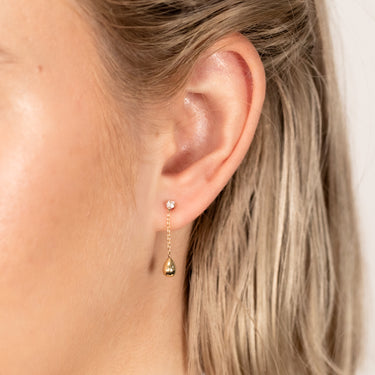 9ct Yellow Gold Tear Drop Earrings