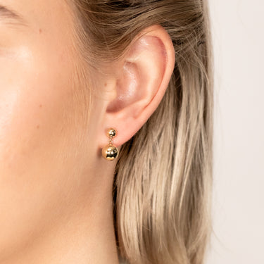 9ct Yellow Gold 5mm And 8mm Ball Drop Earrings