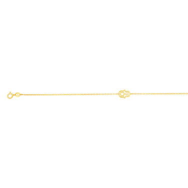 9ct Yellow Gold Hand Of Fatima 19cm Bracelet