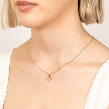 9ct Yellow Gold Heart With Cut Out Hearts Pendant