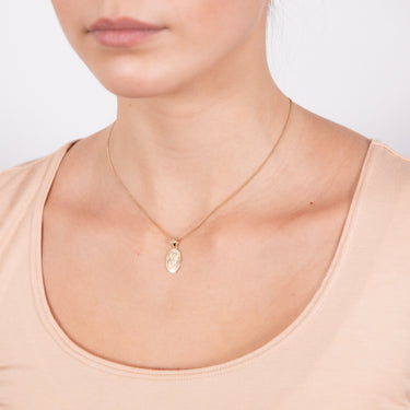9ct Yellow Gold Oval St. Michael Medallion Pendant