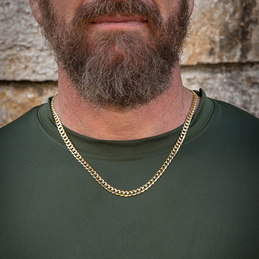 9ct Yellow Gold Extra Flat Curb 55cm Chain