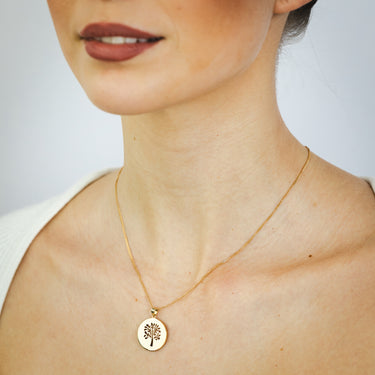 9ct Yellow Gold Tree of Life Medallion Pendant