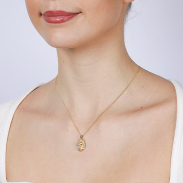 9ct Yellow Gold Lion Head Pendant