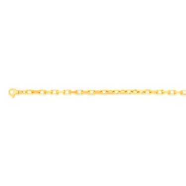 9ct Yellow Gold Elongated Belcher 21cm Bracelet